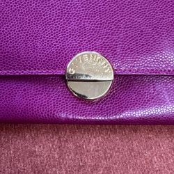 Authentic Givenchy Pink Leather Flap Wallet 