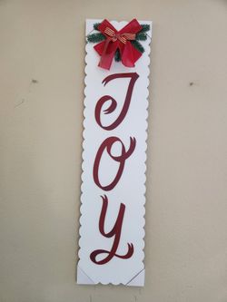 NEW  "Joy" Christmas Sign 