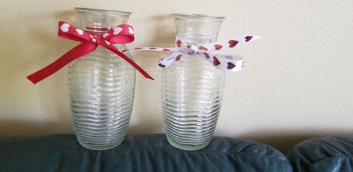 Glass vases. Christmas project