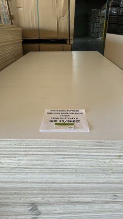 White birch plywood with white melamine both sides