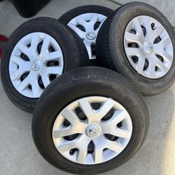 Stock Rims Will Fit Nissan Rouge.