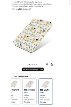 3 Inch 38" Lx26 W Mattress, No Gaps Edge  (z11)