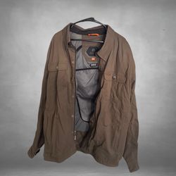 Reax Motorcycle Riding Jacket – Brown – Armor Protection