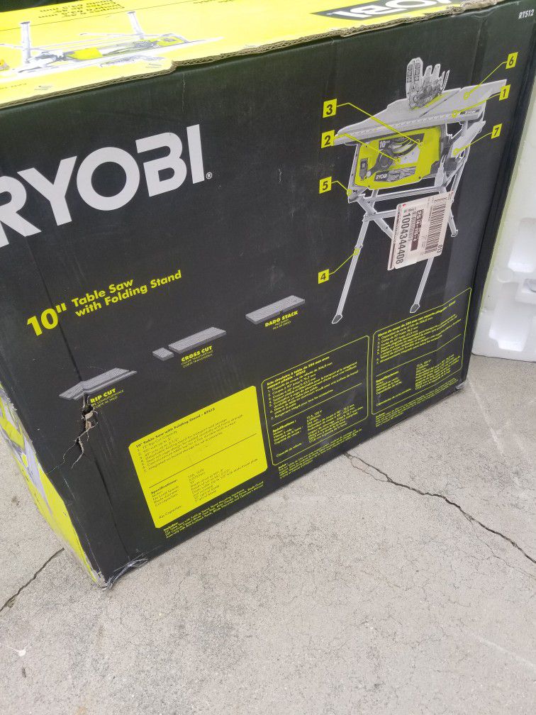 Ryobi 10in table saw with stand 