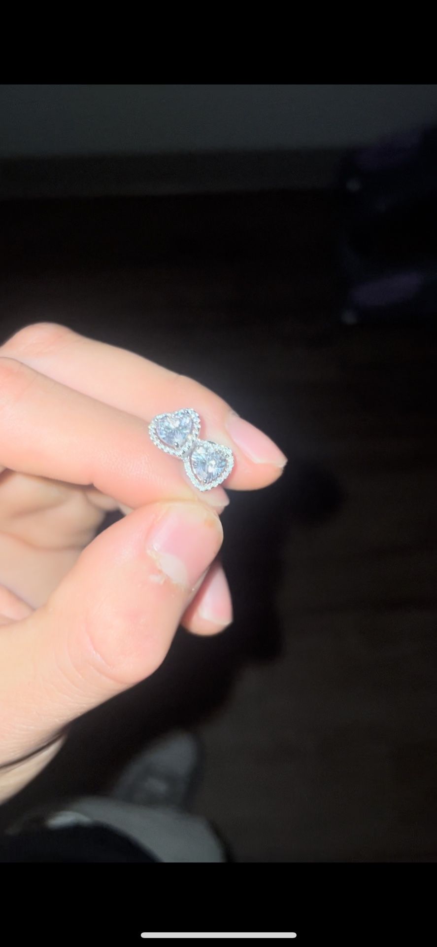 Diamond Heart Earrings
