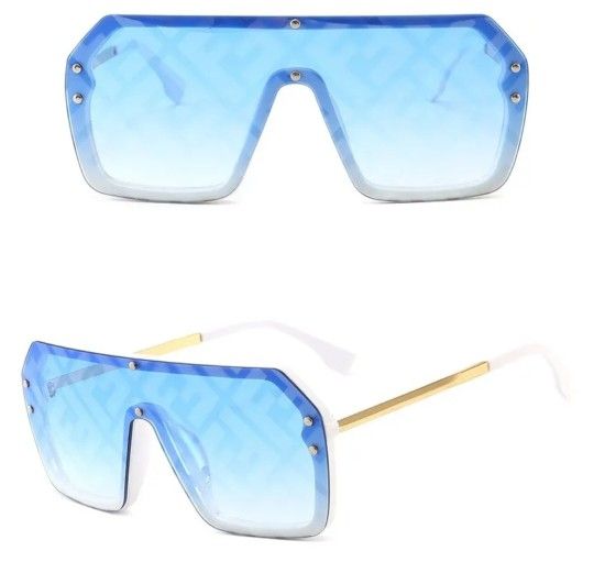 F Fashion Blue Sunglasses