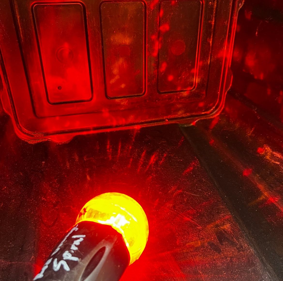 Red Orange Moving Yard Lights Halloween Fire Spotlight Christmas Decor- $15 Each 