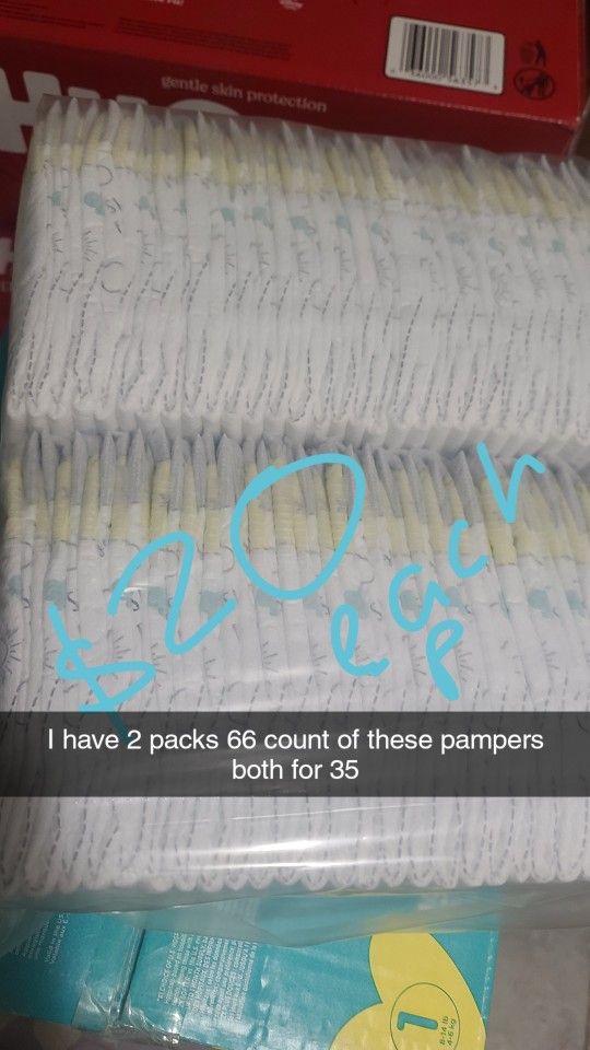 Diapers Size One Huggies And Pampers