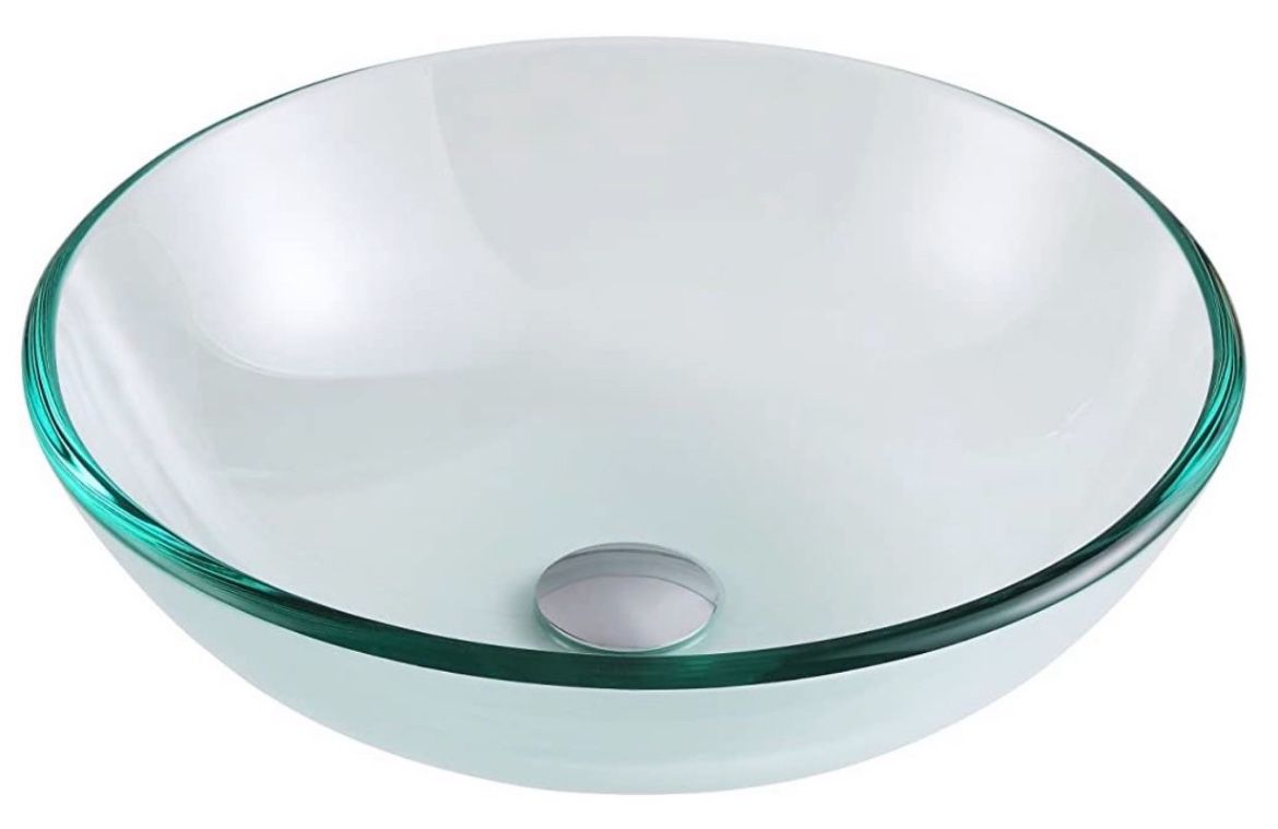 Bathroom Glass Sink with accessories. Brand new!