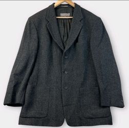 Rare Structure Mens Wool Blazer Jacket Coat Y2K Street Urban Wear 90s Vtg Sz XL