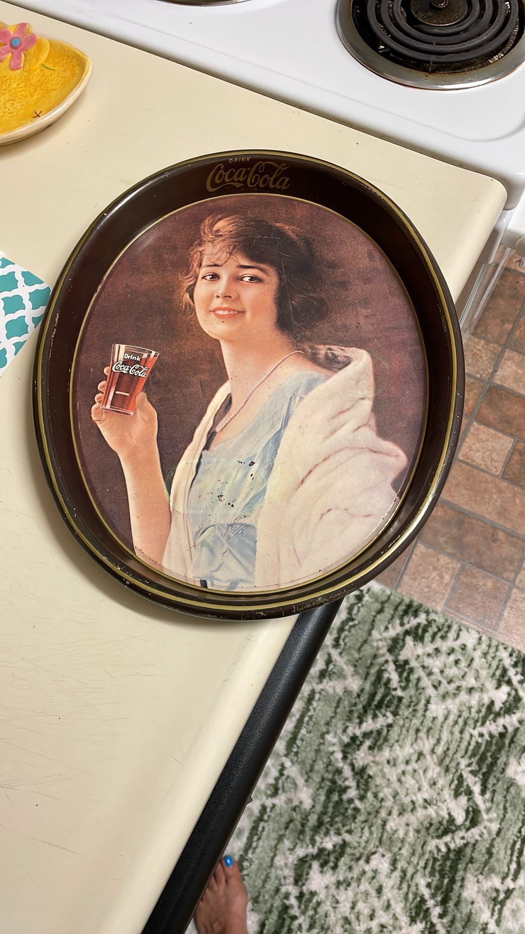 Vintage Serving Coca Cola Tray 