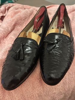Black  Ostrich  Shoe’s  By  GiorGio  Briton