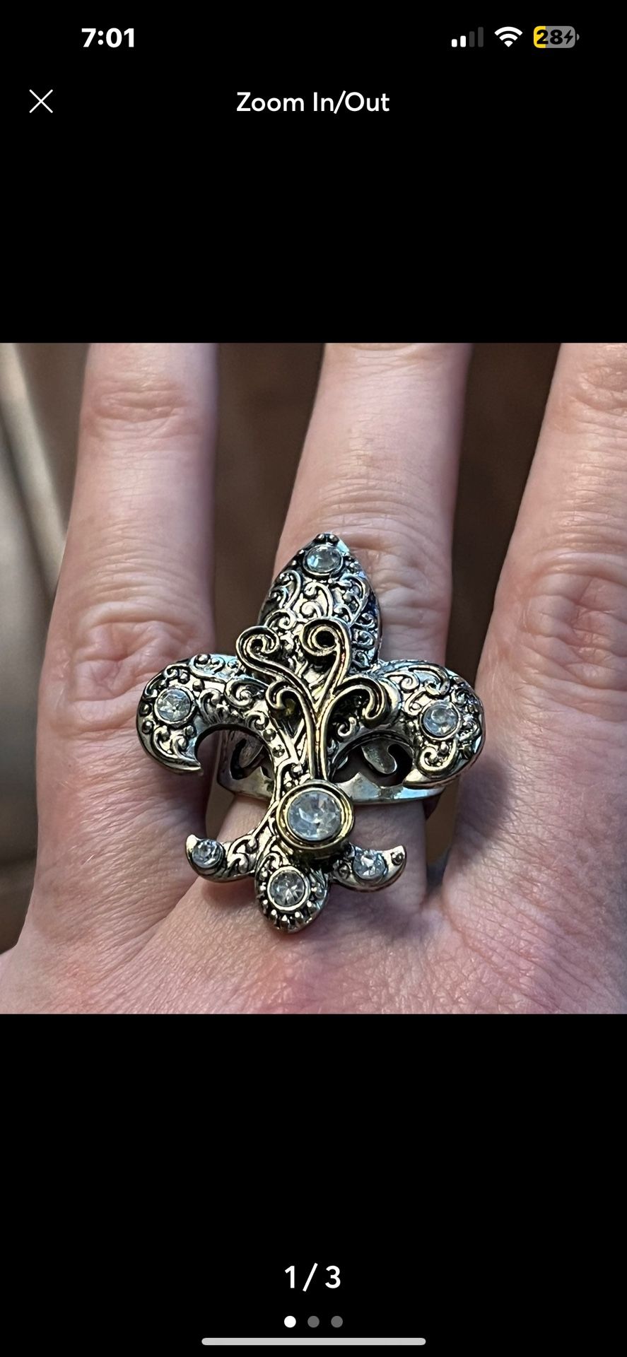 fleur de lis fashion ring