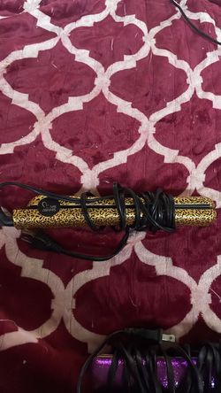Makeover Essentials cheetah print straightener