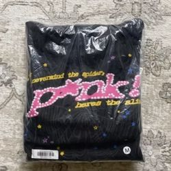 Pink + Black Spider hoodie