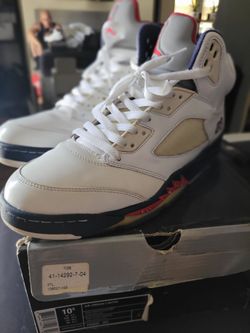 Air Jordan 5 Retro Independence Day 136027 103 White/Varsity Red Size 10.5