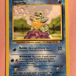 Squirtle 63/102 Base Set 1999 WOTC Non-Holo Pokemon Card