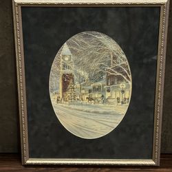 Trisha Romance "Candlelight Stroll" 1996 Original Lithograph Vignette