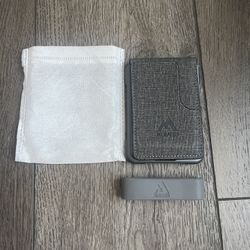 MURADIN Black Tactical Bifold Wallet  Aluminum /Leather RFID Blocking