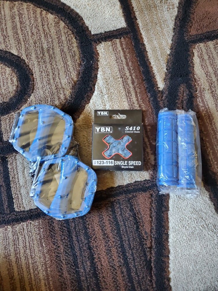 NEW Bicycle Bmx Parts Bundle Blue