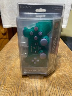 New 2001 Sony Playstation PS1 Dual Shock Controller Emerald Green SCPH-110