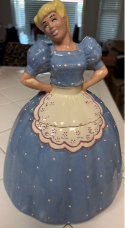 Antique 1940’s   Metlox “Debutante”  collector’s Cookie Jar