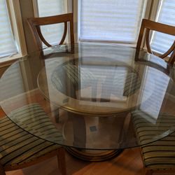 Glass Top Dining Table