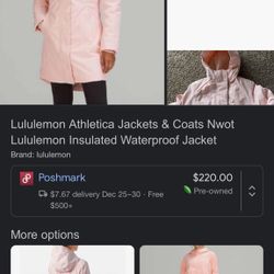 Lululemon Rain Rebel Jacket Size 6 $200 Brand New 