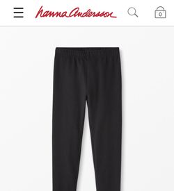 Hanna Andersson Black Leggings - Kids Size 6-7