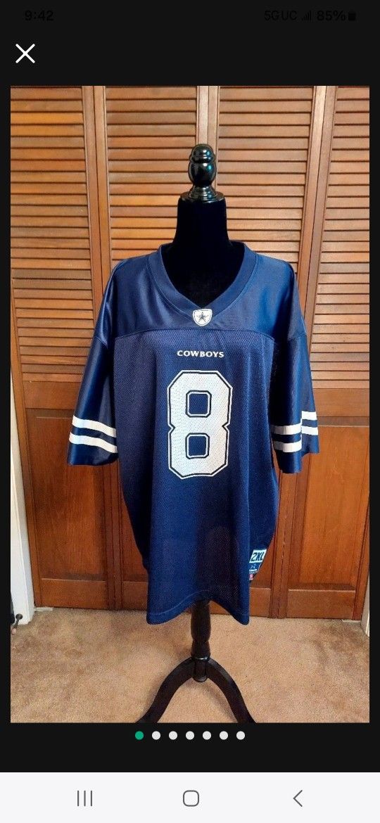 Troy Aikmen #8 Size (2XL) 2X-Large Blue Dallas Cowboys Jersey
