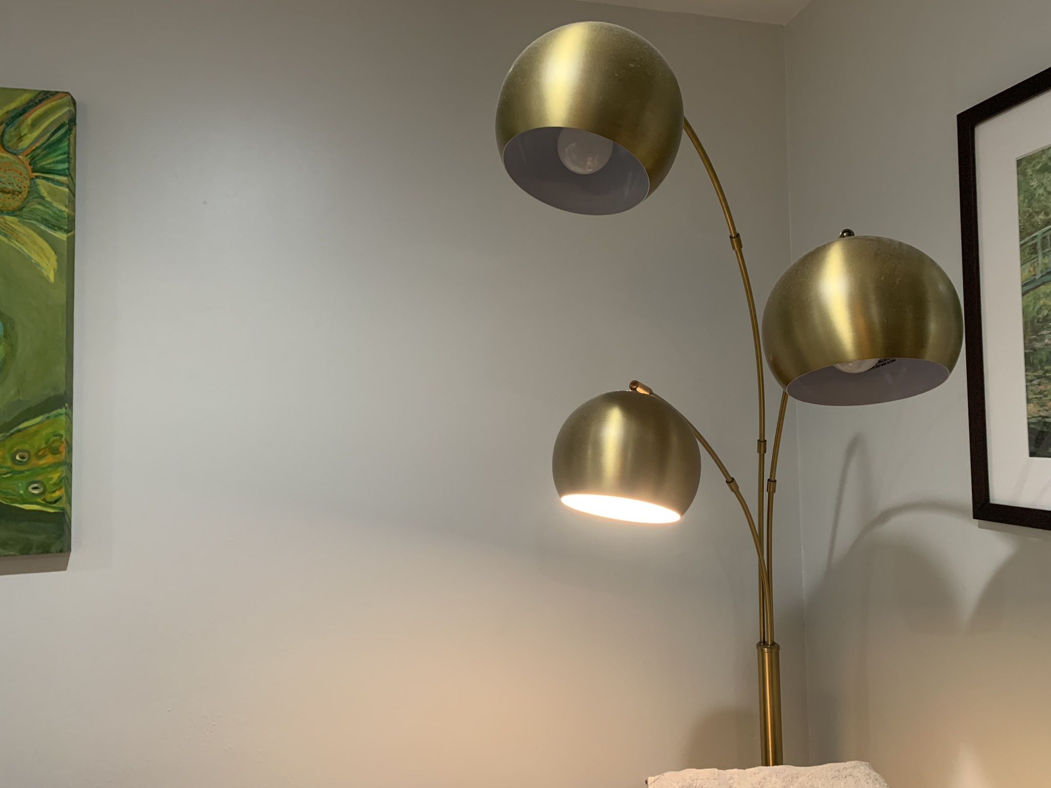 Span 3-Head Metal Globe Floor Lamp