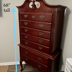 Tall Wooden Chest Of Drawers 