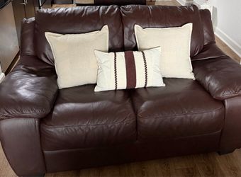 Brown Leather Couch