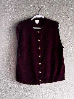 burgundy button up top