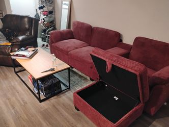 Brand new couch with storage ottoman