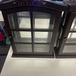 Wood and Glass Display Cabinets 