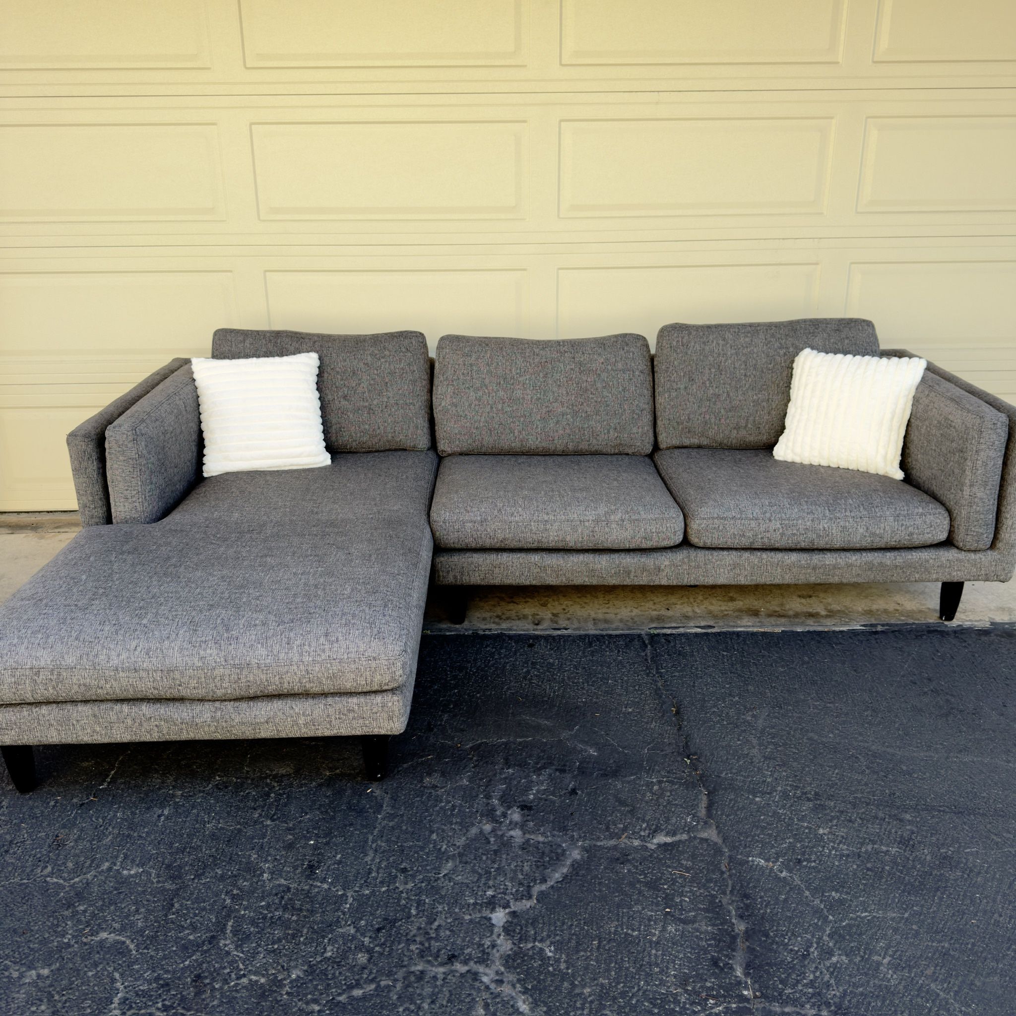 Gray Jonathan Louis Sectional Couch Sofa