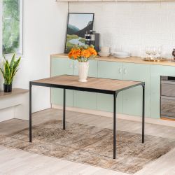 Homy Casa Milliken 47" Oak Rectangluar Bistro Dining Table Writing Desk