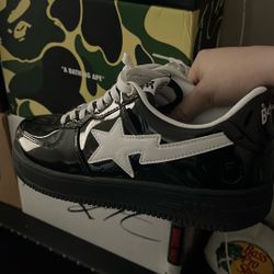 Bathing Ape Black And White Size 8.5 Men