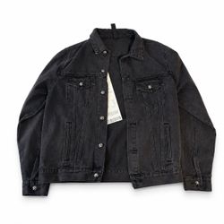 Chrome denim emo hearts trucker jacket size L