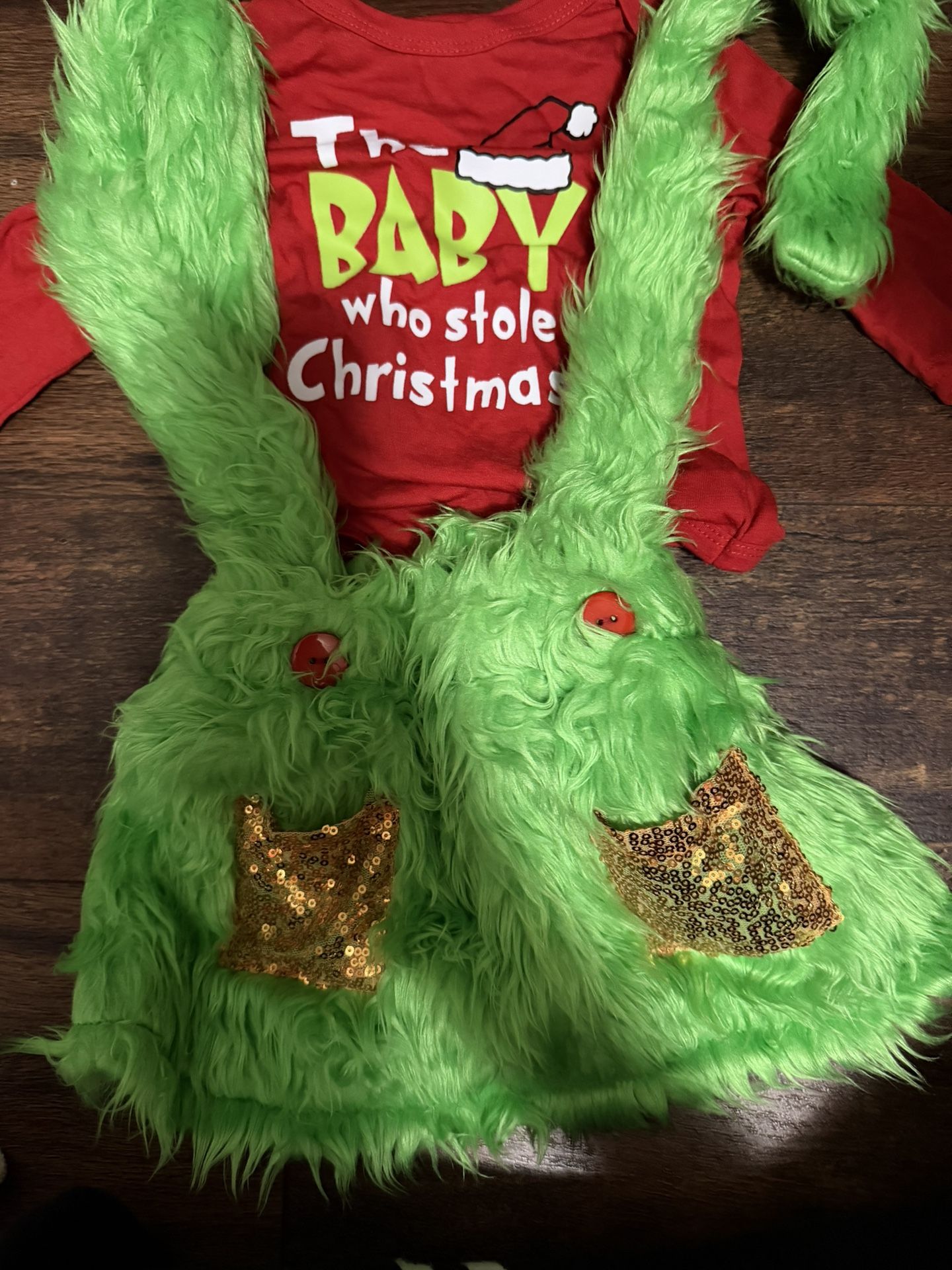 The Grinch Baby Skirt Set