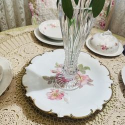 Vintage  Belgium  Crystal Vase 