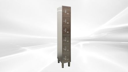 NSF 6 Door Stainless Steel Locker assembled HT-L-6