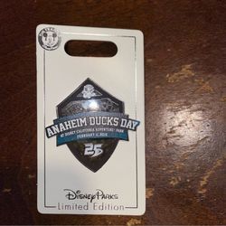 Disney California Adventure “Anaheim Ducks Day” pin 2019 limited edition
