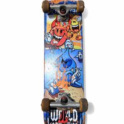 Vintage Skateboard World Industries With Flame Boy And Wet Willy