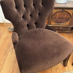 Set Of Four Velvet Chairs