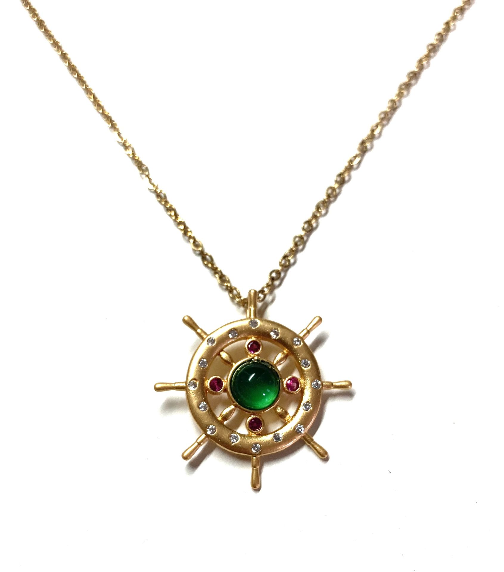 Sailor Sail Jade Jadeite Pendant Necklace 