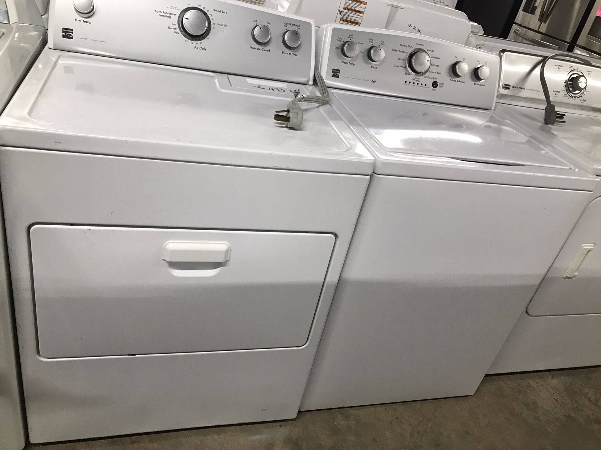 Kenmore Series 500 washer and dryer set