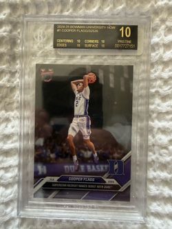 2024 Bowman University Now Cooper Flagg ROOKIE #1 BGS 10 PRISTINE, BLACK LABEL