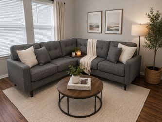 🚚 FREE DELIVERY! Gray Sectional Couch – First Come, First Serve! 🛋️